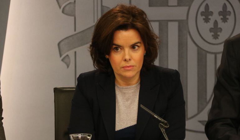 La vicepresidenta del Gobierno, Soraya Sáenz de Santamaría.