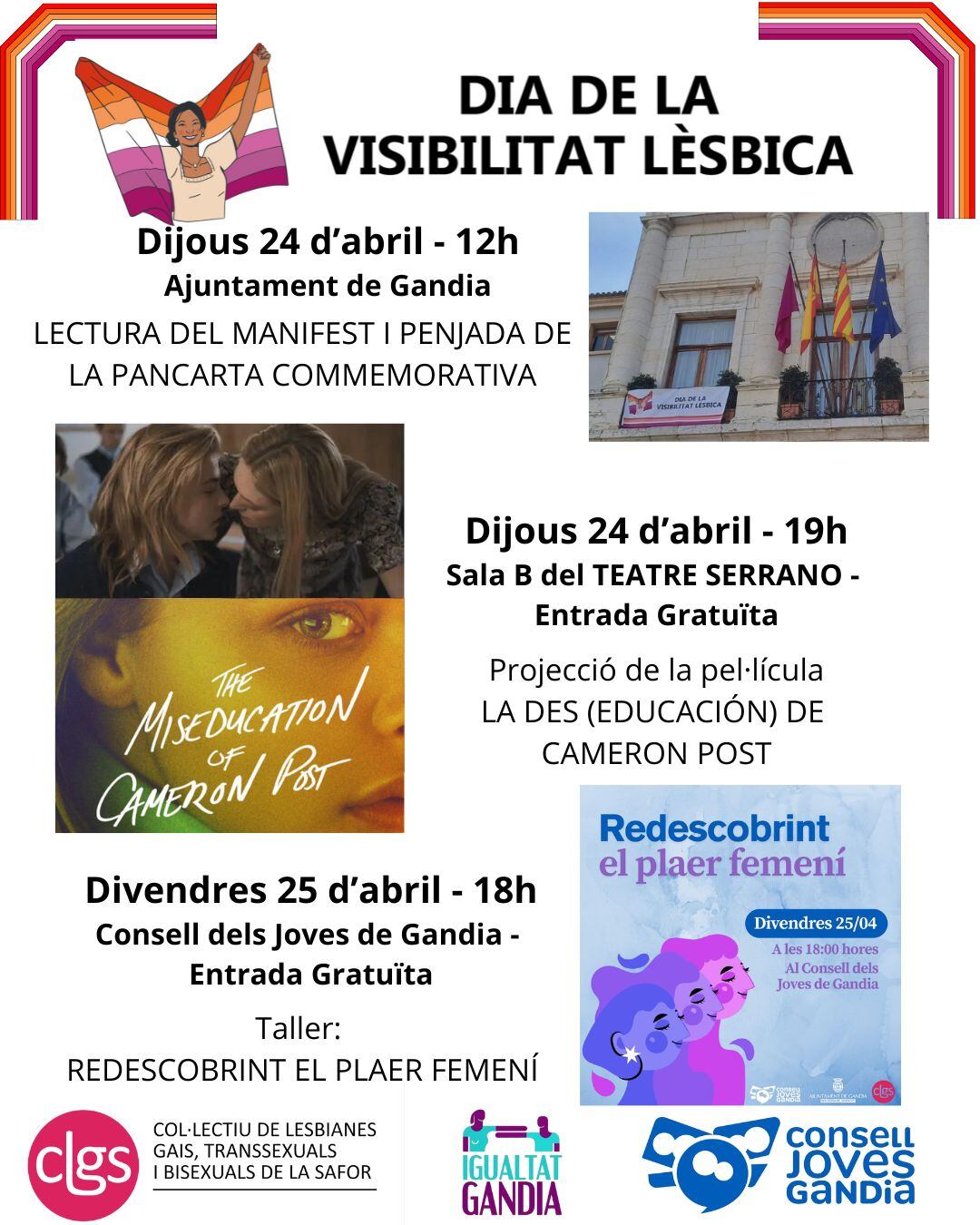 Programa de las actividades programadas.