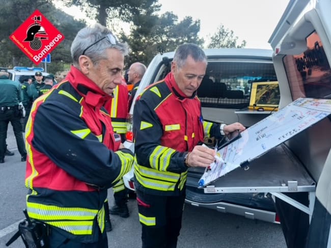 Tareas de coordinación en el incendio de la sierra del Maigmó en Tibi