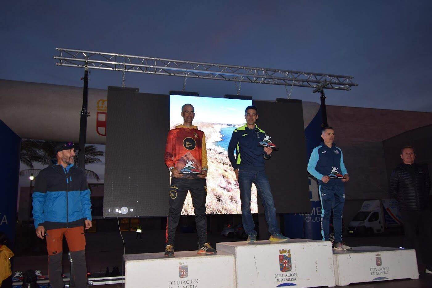 Podio de la Ultramaratón ‘Costa de Almería 2023’.