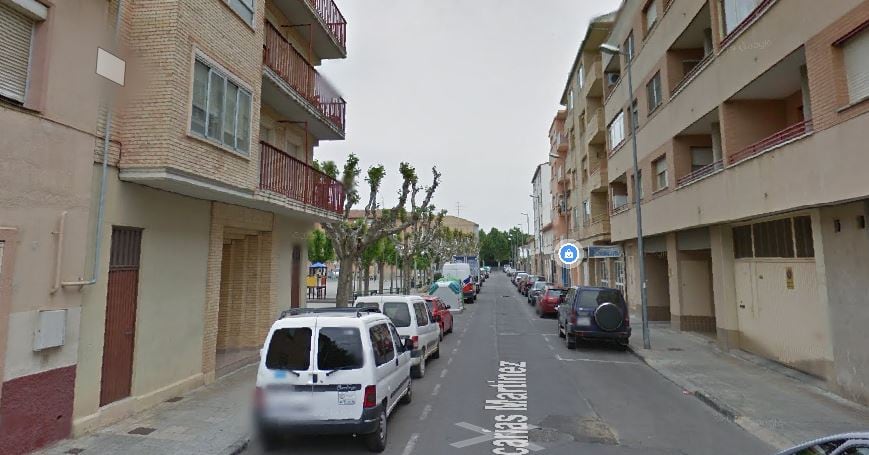 Calle Zacarías Martínez de Huesca, una de las afectadas por el apagón