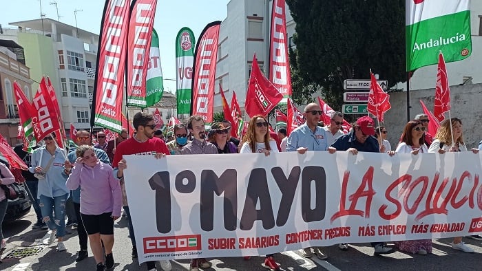 Una manifestación del primero de mayo