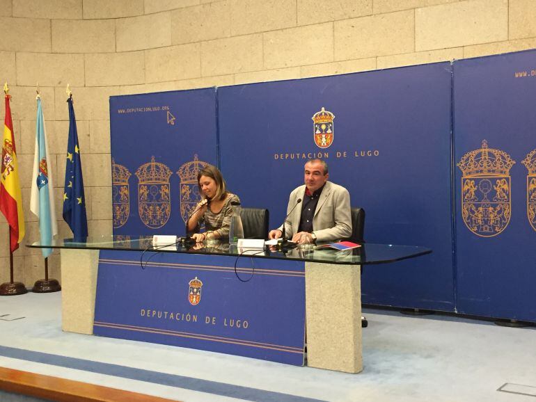 Pilar García Porto y Darío Campos, diputada de Cultura y presidente de la Diputación de Lugo