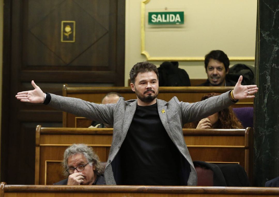 El portavoz de ERC, Gabriel Rufián