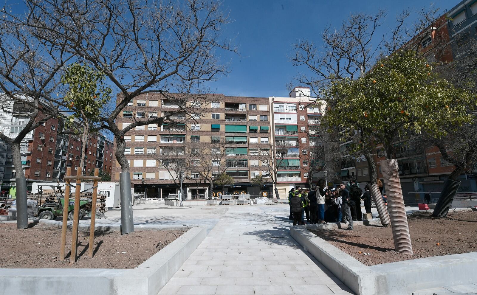 Imagen de las obras de la Plaza de Roma, en València