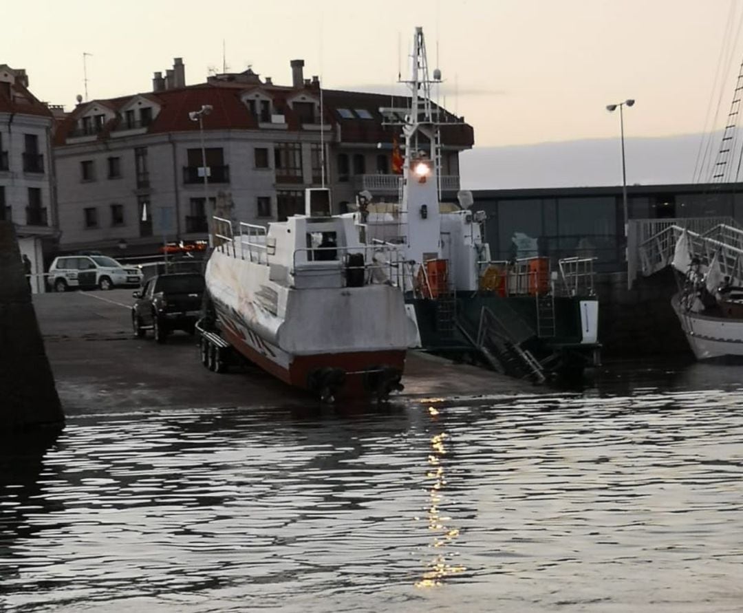 Barco interceptado en Vilanova