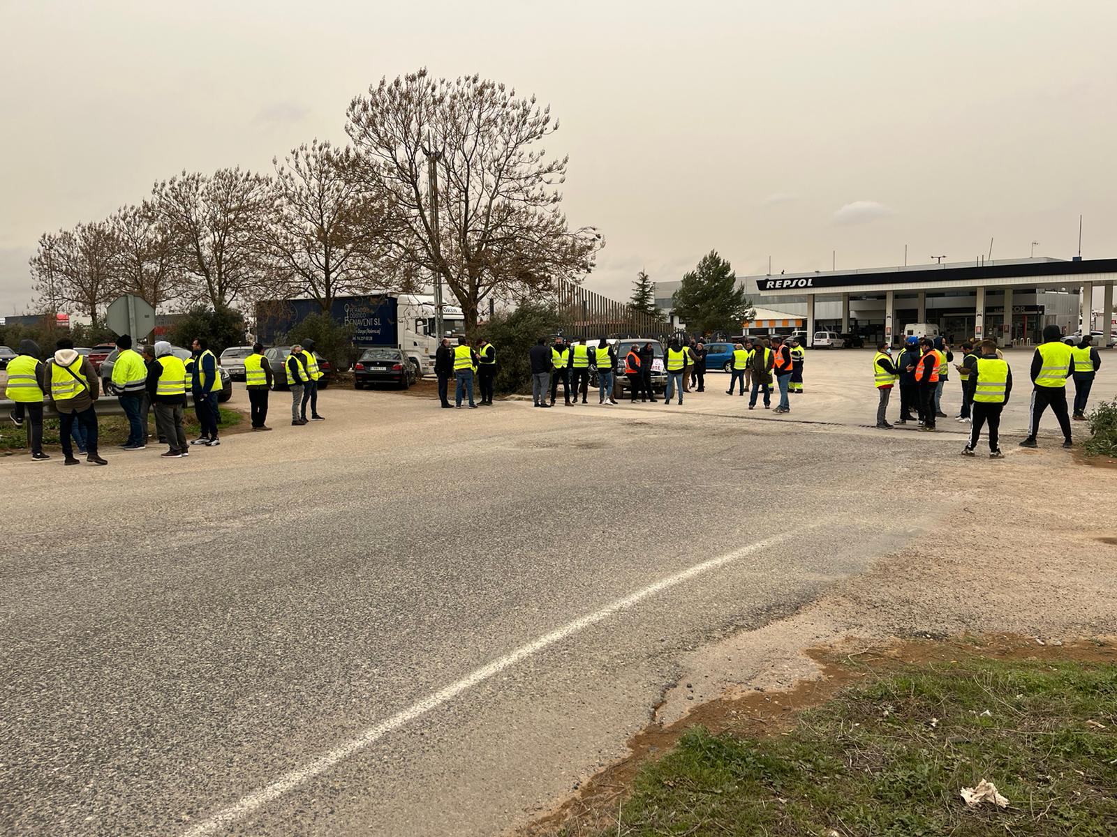 Camioneros en el piquete