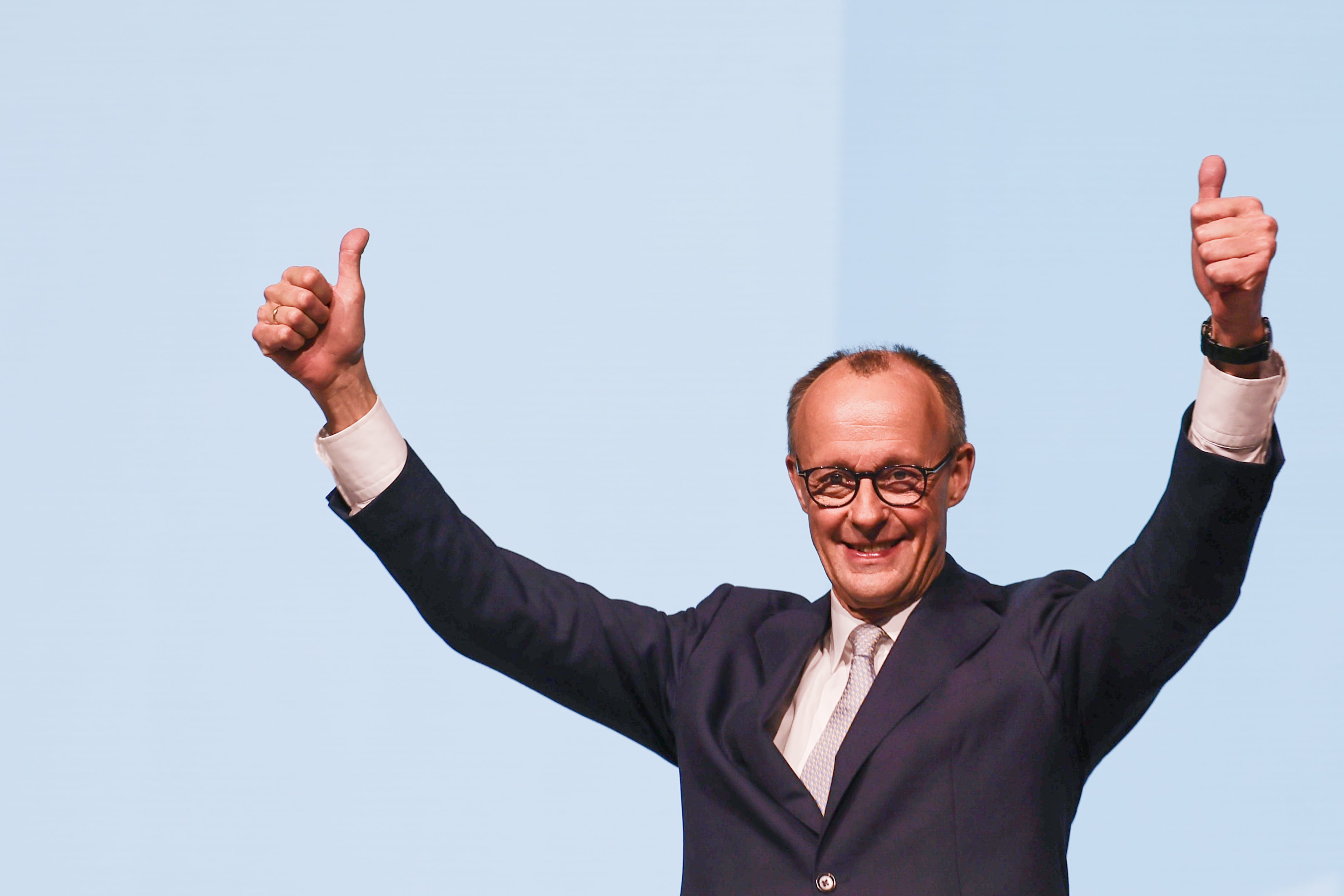 Friedrich Merz, líder de la CDU y candidato favorito en las elecciones