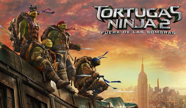 La segunda parte de las Tortugas Ninja es una de las cintas que puede verse estos días en la plaza de toros de Valdemoro