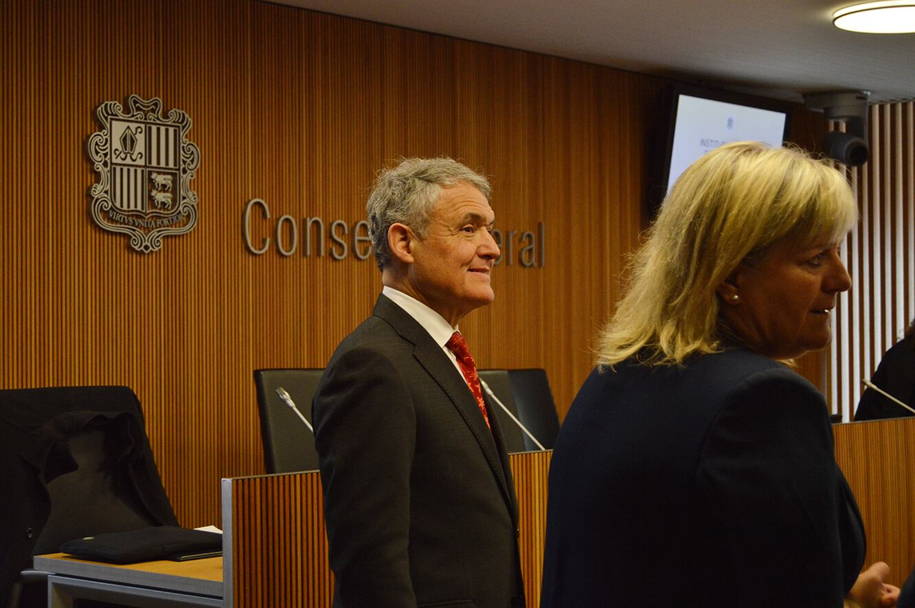 El president de l&#039;INHA, Josep Maria Pla, abans de comparèixer davant la comissió legislativa d&#039;Economia del Consell General.