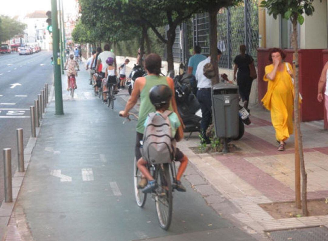 El Gobierno municipal trasladará el carril bici de la ronda histórica del acerado a la calzada