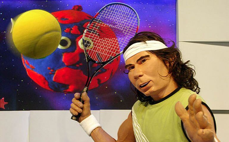 Rafa Nadal en los guiñoles de Canal + Francia.