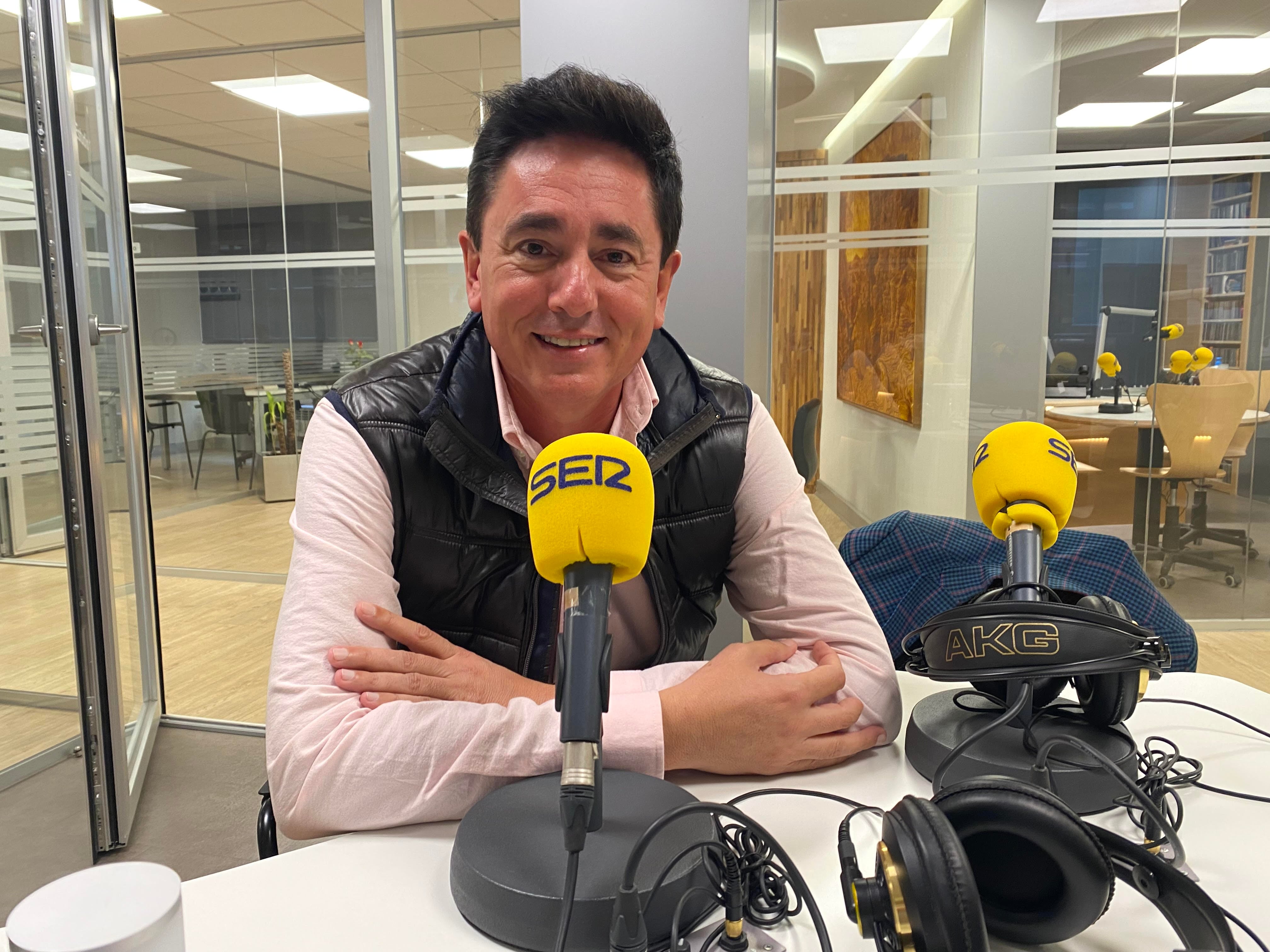 Rubén Madrigal, en los estudios de la SER