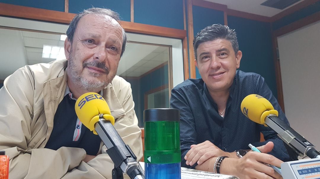 Joaquín Rubio y Paco Sierra en el estudio de La Ventana de Cantabria 