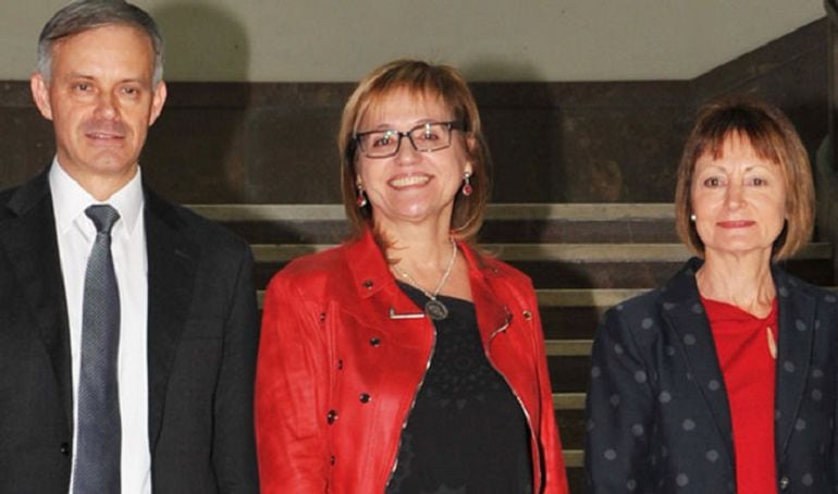 Vicent Martínez, Mª Antonia García-Bernau, y Mavi Mestre, candidatos a Rectorado Universitat de València, 2018