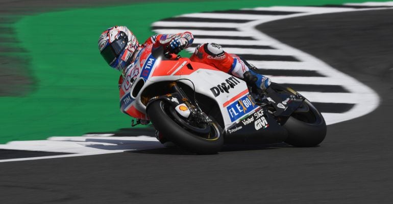 Dovizioso, durante la carrera del Gran Premio de Gran Bretaña