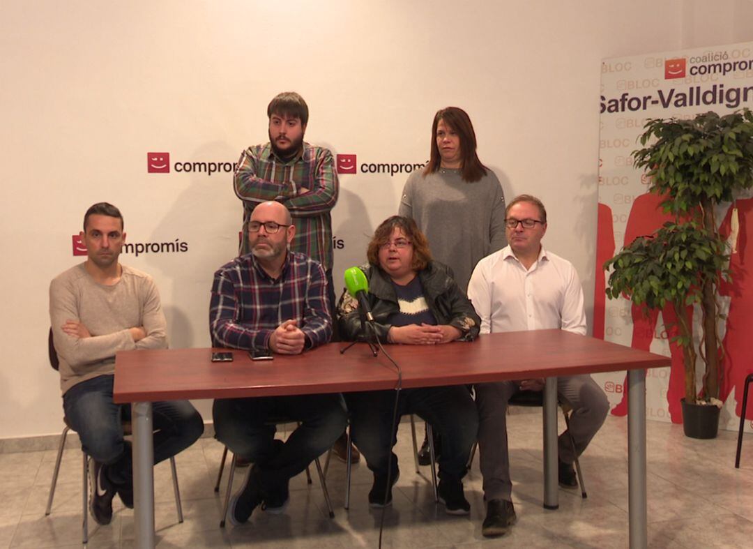 Ejecutiva comarcal de Compromís reunida en Gandia 