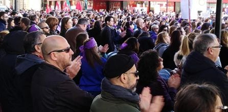 La manifestación terminó en el Altozano