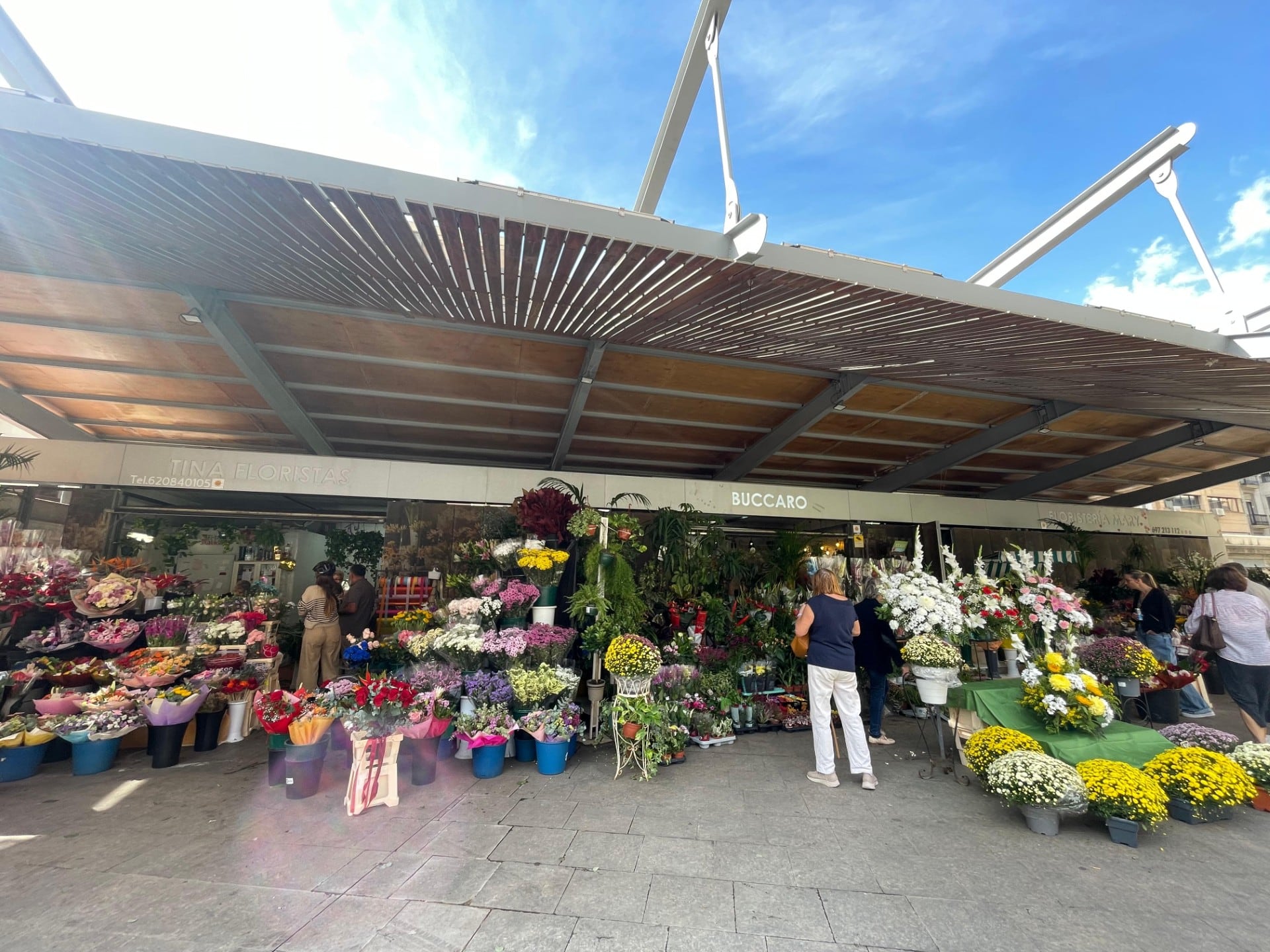 Puestos de flores del Mercado Central de Alicante