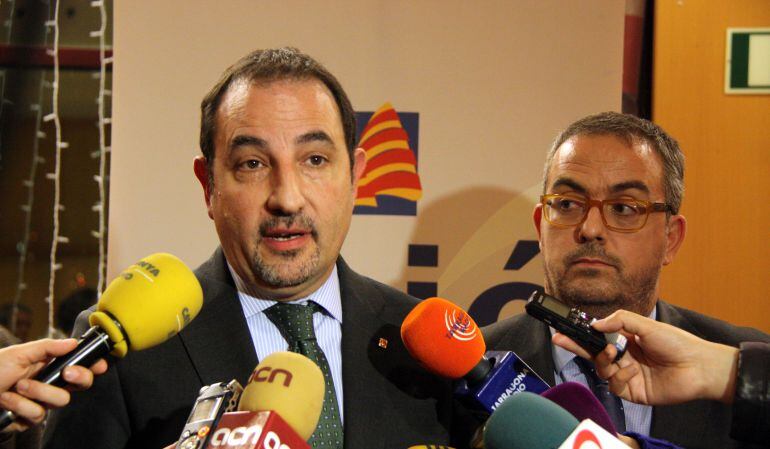 Martí Barberà, president de la Intercomarcal d'UDC a Tarragona, acompanyat del Secretari General, Ramon Espadaler.