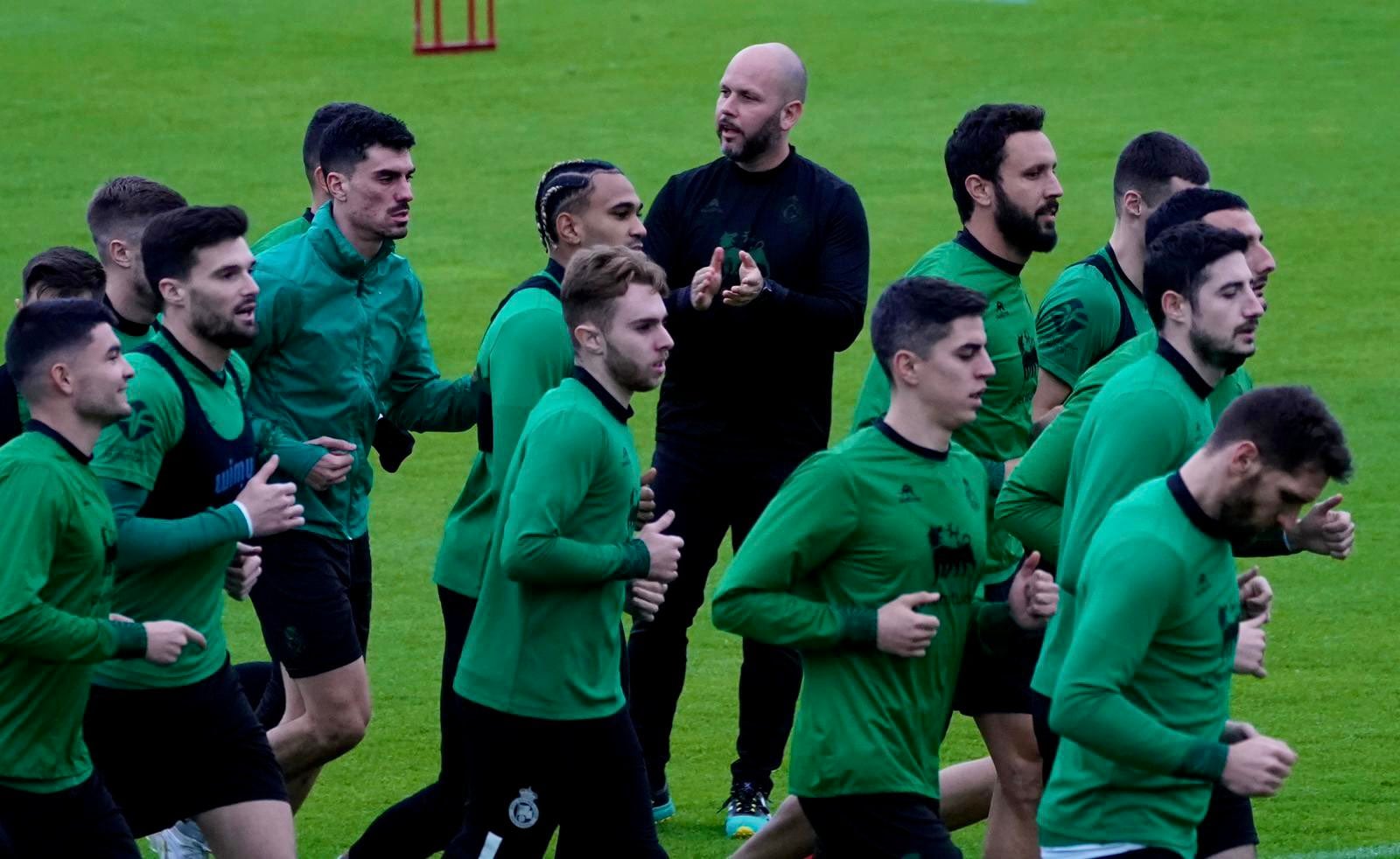 José Alberto López, durante su primer entrenamiento