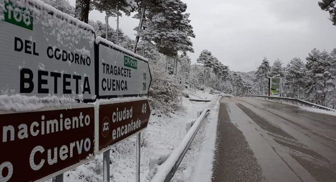 Las primeras nieves han llegado este fin de semana a la Serranía de Cuenca