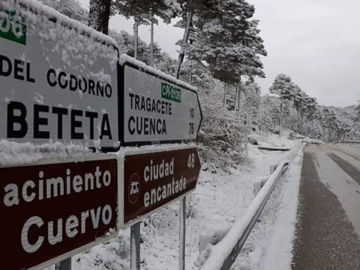 La nieve hace su aparición en la provincia de Cuenca