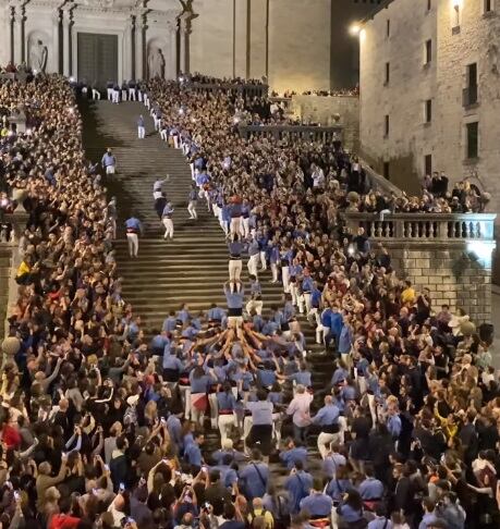 Marrecs de Salt pujant el pilar.