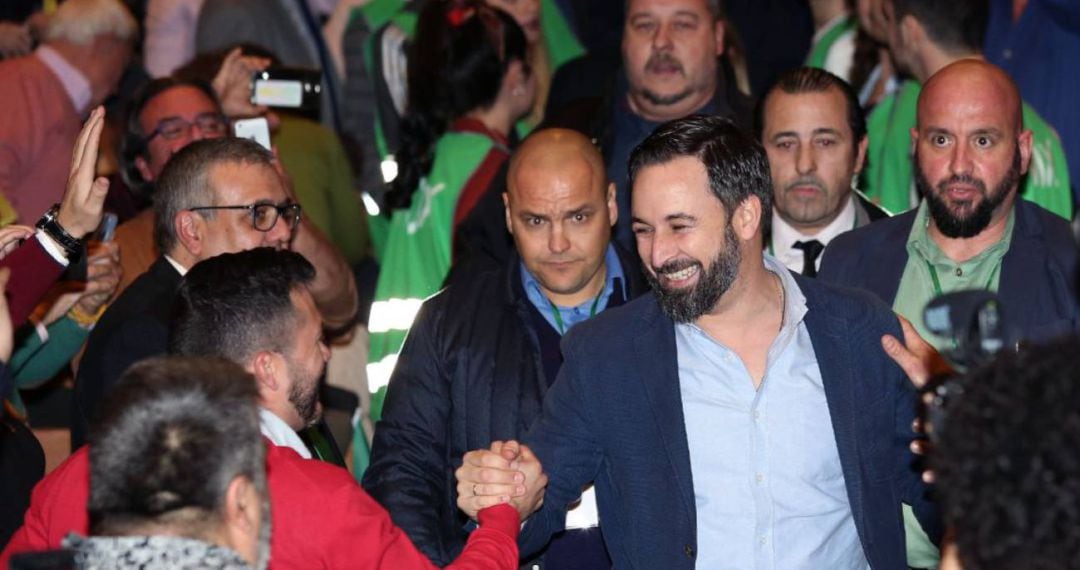 El líder nacional de Vox, Santiago Abascal, en el acto celebrado en Toledo el pasado mes de enero