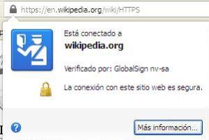 El protocolo &#039;https&#039; garantiza conexiones seguras.