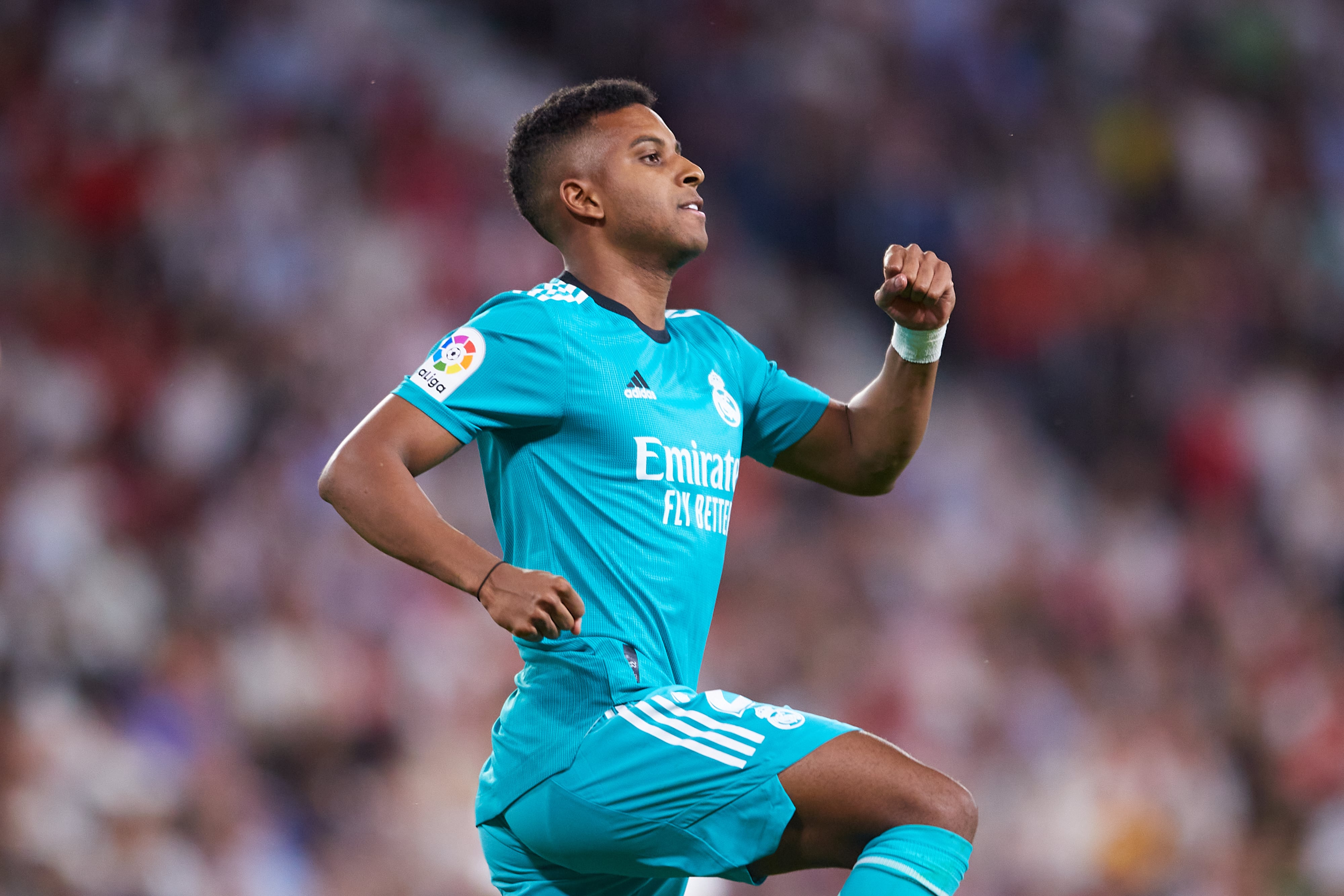 Rodrygo Goes celebrando el tanto frente al Sevilla FC