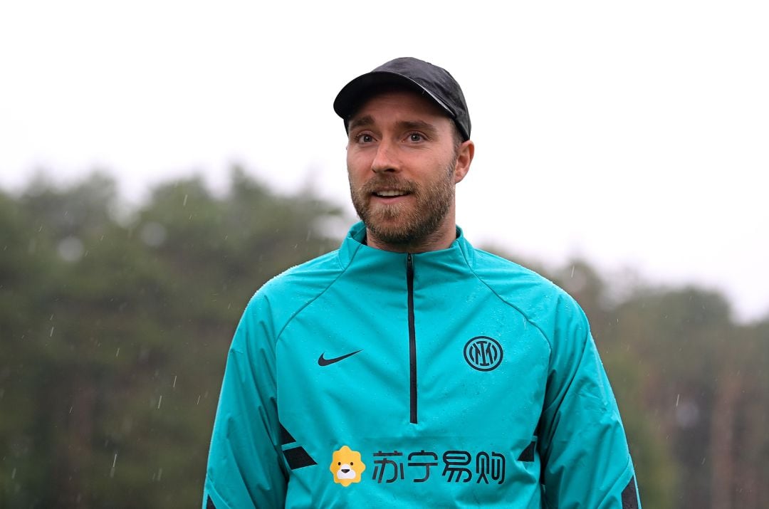 Christian Eriksen, con la equipación del Inter de Milan