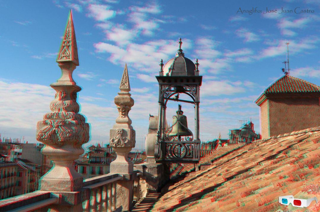 Imagen tridimensional de las cubiertas y pináculos de la Real Chancillería de Granada