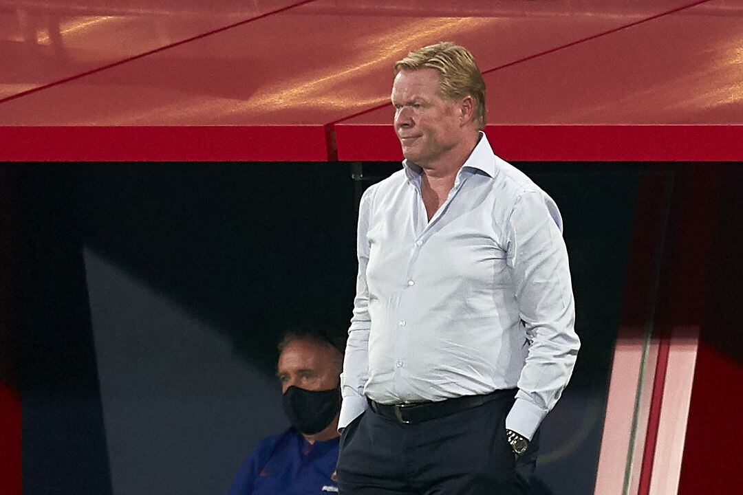 Koeman, durante el partido de pretemporada contra el 