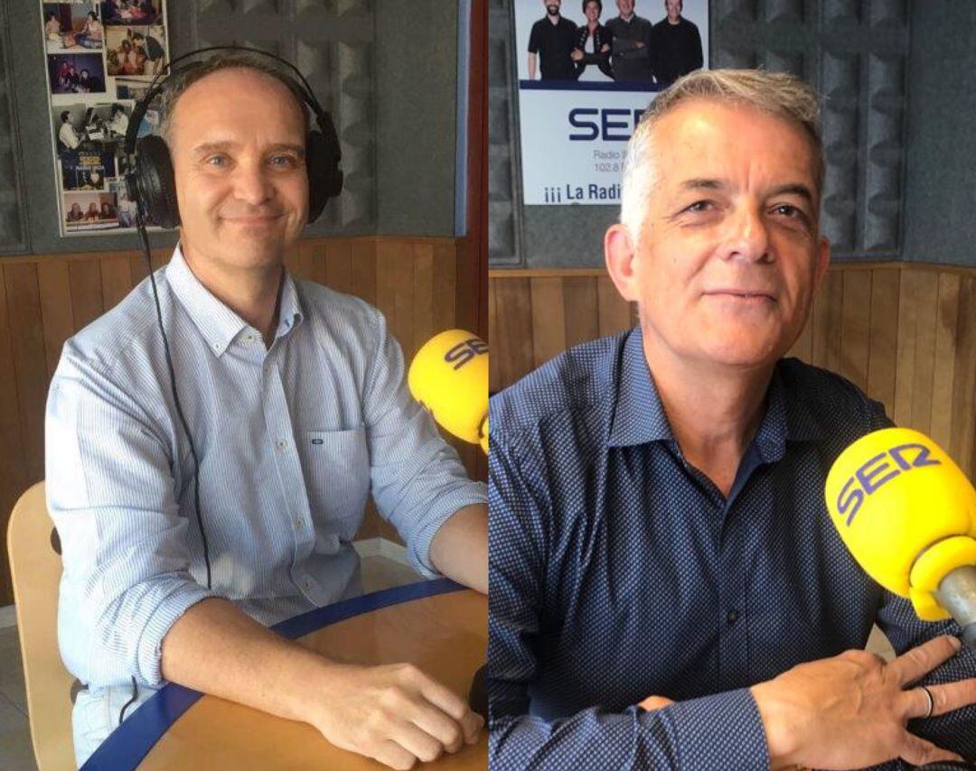 Ramón Roca y Vicent Torres en imagenes de archivo