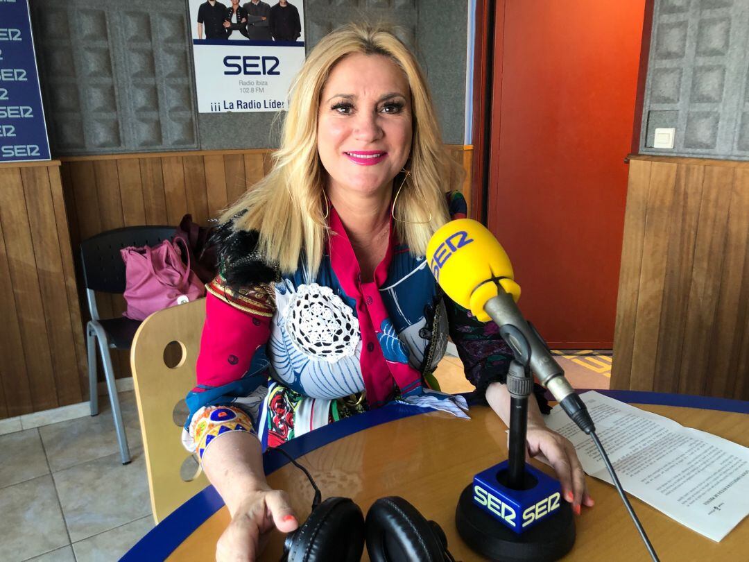 Díaz en los estudios de Radio Ibiza