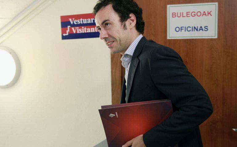 Alex Aranzabal, en las oficinas del Eibar
