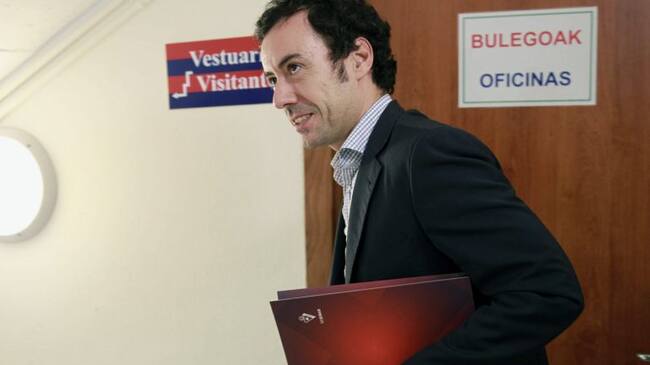 Alex Aranzabal, en las oficinas del Eibar