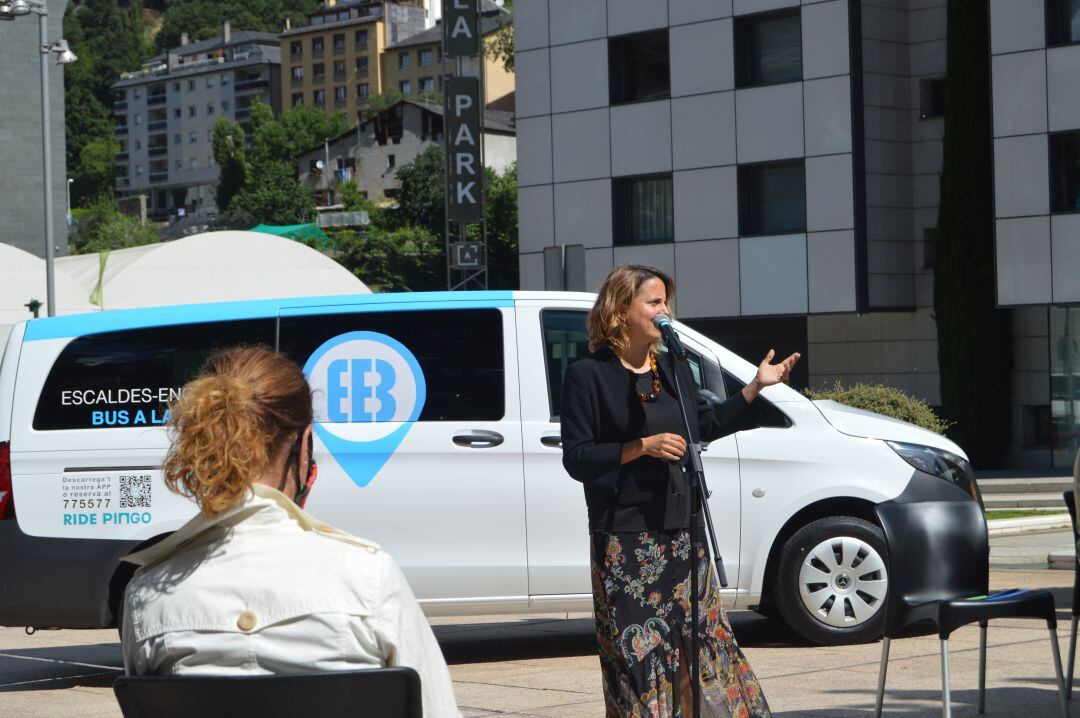 Presentació del servei de transport a demanda a Escaldes ara fa un any. El comú apliarà la línia fins a Engolasters.