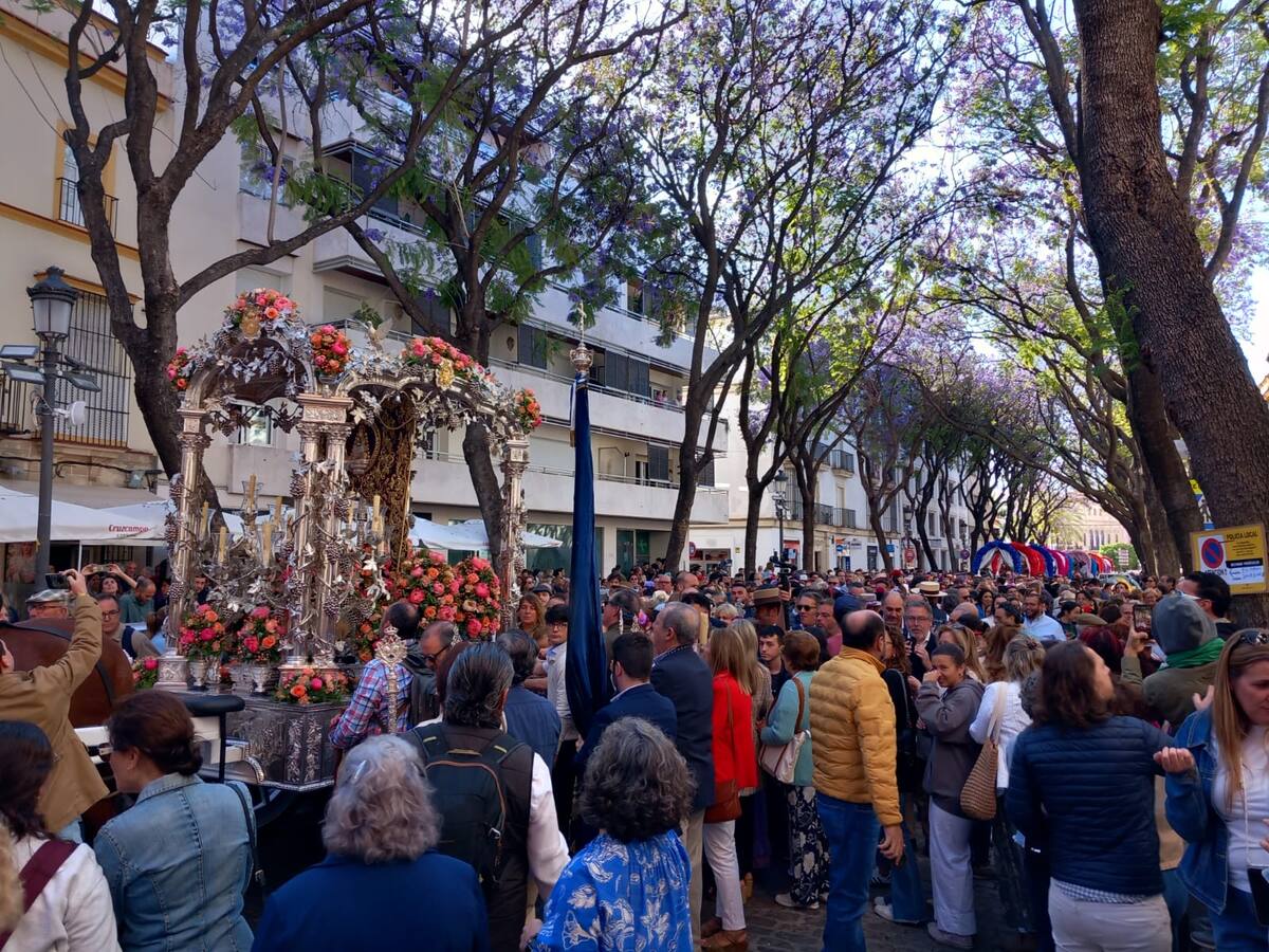 Los romeros de Jerez pasan su primera noche en el Coto de Doñana