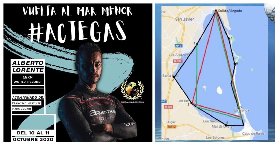 El hombre de las aguas nadará a ciegas todo el Mar Menor