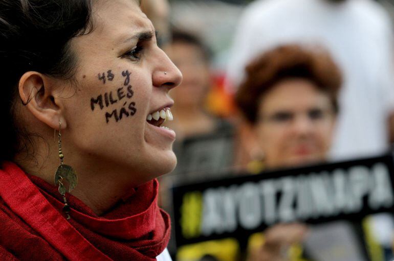 Protestas durante el segundo aniversario de la desaparición de los 43 estudiantes de Ayotzinapa