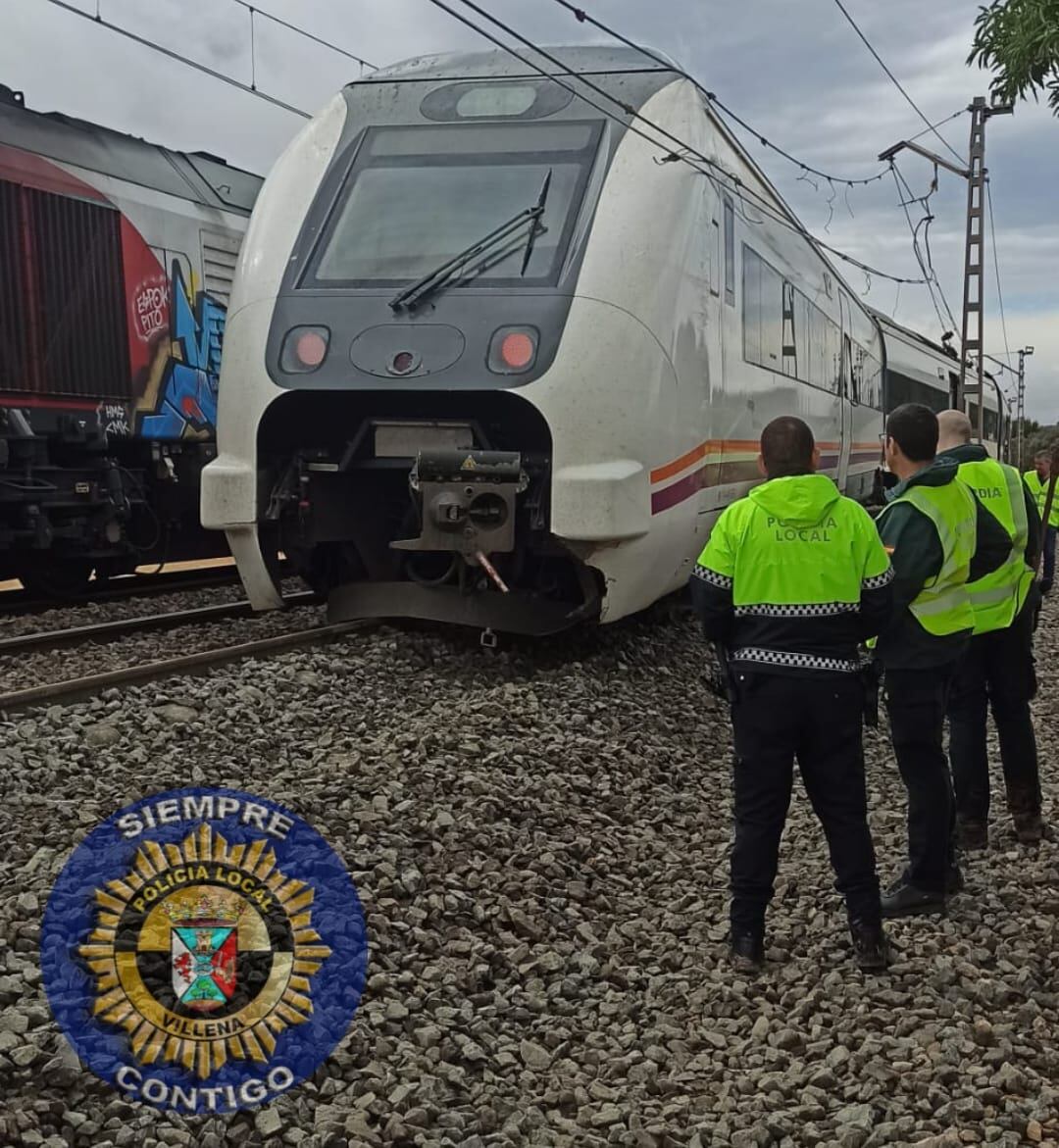 Imágenes del tren accidentado