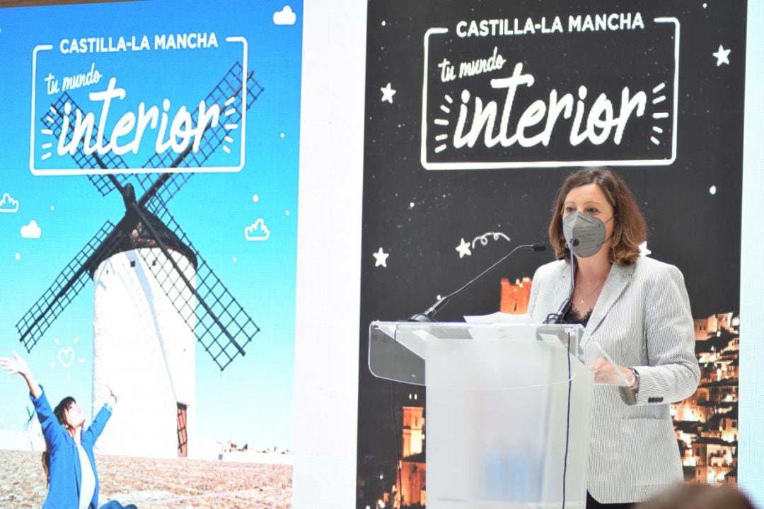 La consejera de Economía, Empresas y Empleo, Patricia Franco, en Fitur