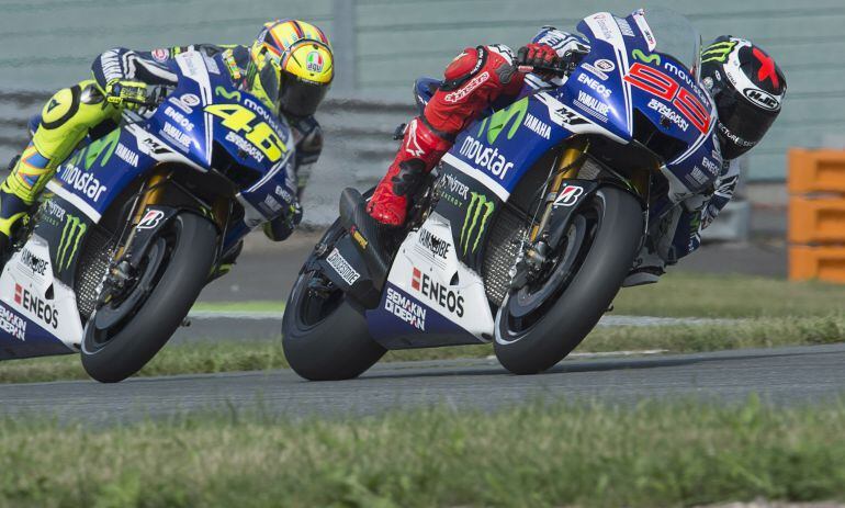 Jorge Lorenzo, por delante de Valentino Rossi.