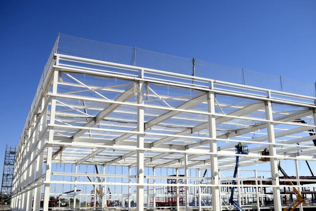 Vista general del estado de las obras del nuevo Hospital de Emergencias de la Comunidad de Madrid, en la zona de Valdebebas.