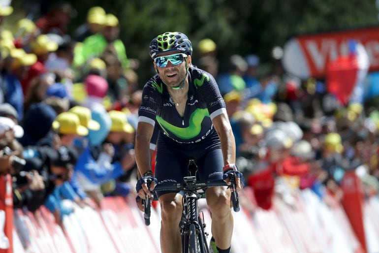 Valverde durante una carrera