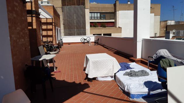 Terraza del piso Erasmus.