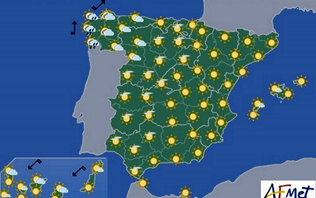 Mapa de AEMET para este miércoles 27 de febrero. 