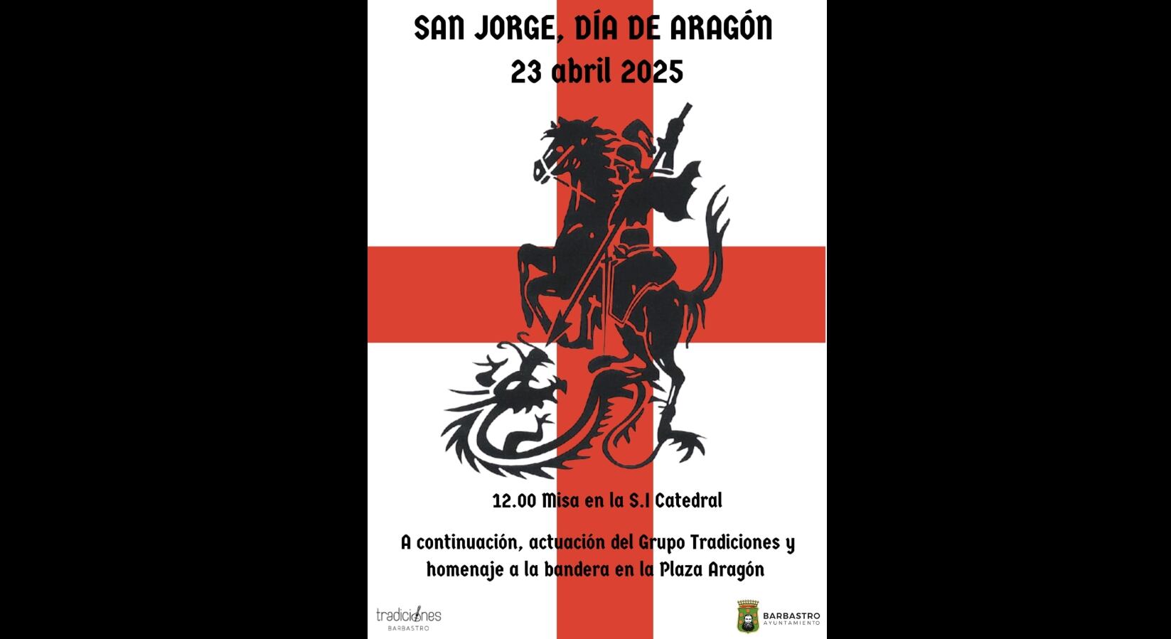 Barbastro celebra este miércoles la festividad de San Jorge, Día de Aragón